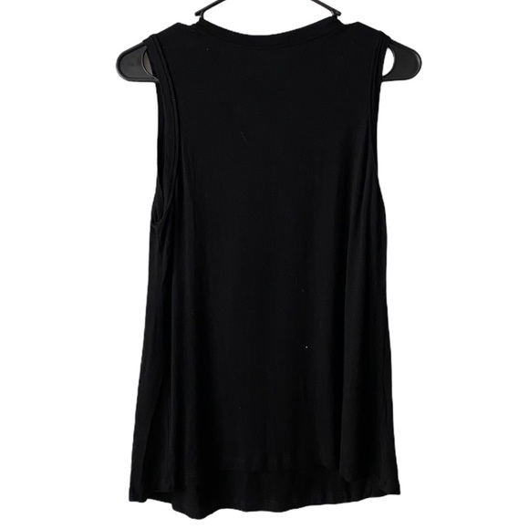 Maternal America Black Ruffle Front Tank Medium - Picture 5 of 6